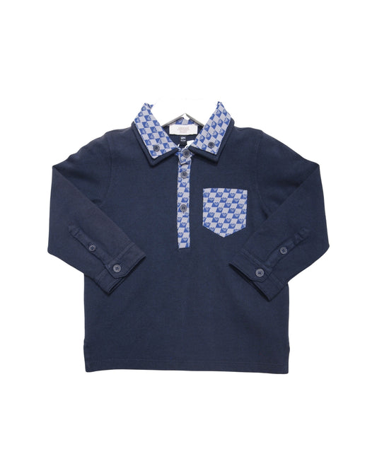 Armani Junior Long Sleeve Polo Shirt ARJ0116W0249 (6XHF05-4J02Z)