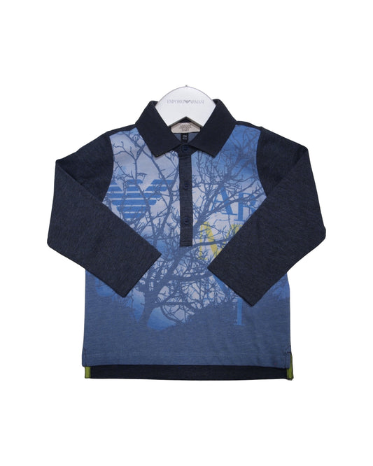 Armani Junior Long Sleeve Polo Shirt ARJ0116W0250 (6XHF06-4J00Z)